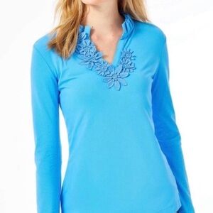 Lilly Pulitzer Women's Frida Long Sleeve UPF 50+ Polo Top